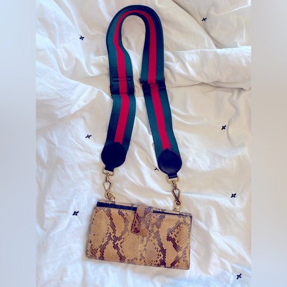 Gucci Python Skin Wallet Customized Crossbody - Picture 2 of 2